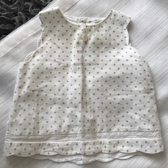 Pili Carrera Baby Girl Linen Blouse and Bloomers Set - Picture 4 of 15